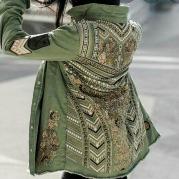 . Jackets & Blazers - Last One Glam Military Jacket Panther